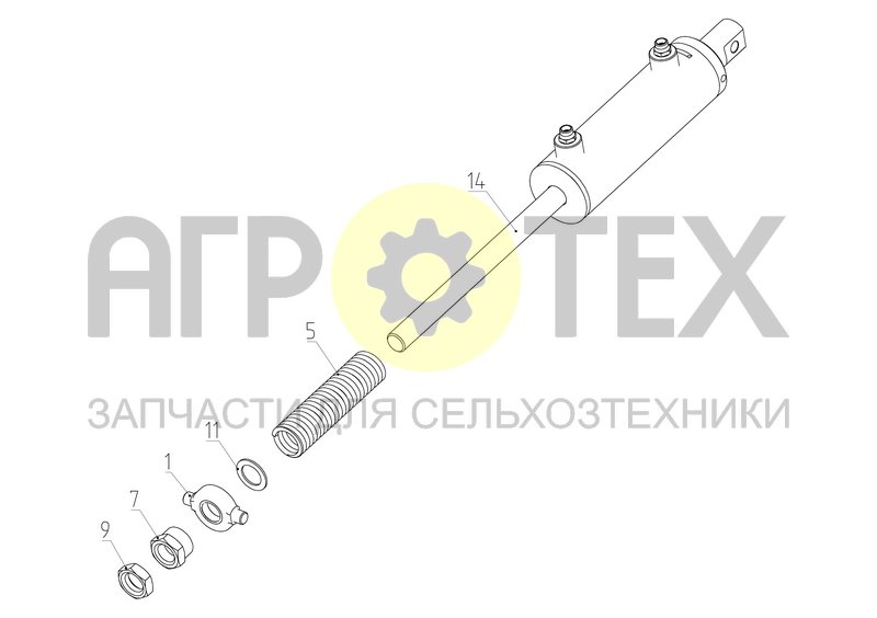 Чертеж Гидроцилиндр (142.28.03.330-01)